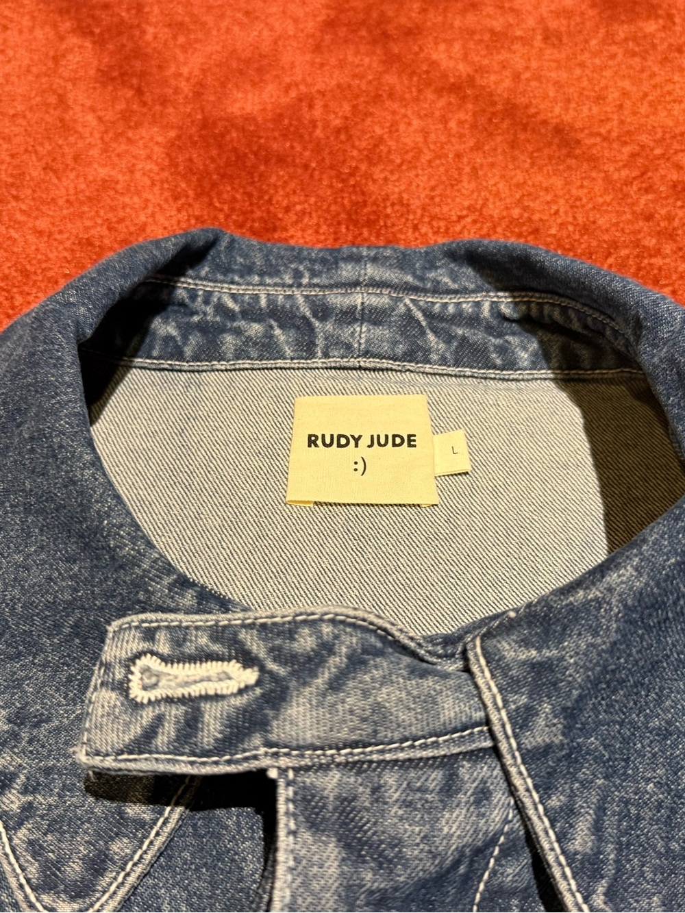 Rudy Jude Big Denim Jacket in Tumbled Indigo - Picture 2 of 8